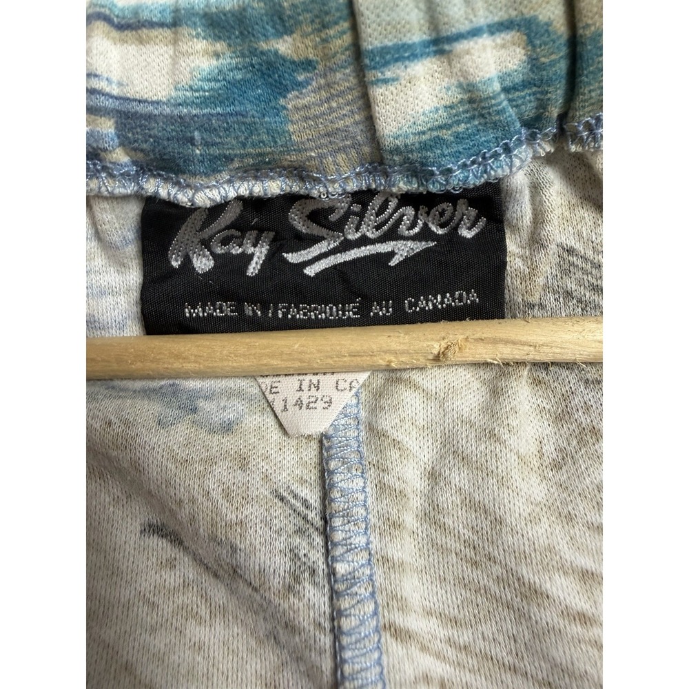 VTG Kay Silver Abstract Art to Wear Shirt(L) Skirt(M) Set Pastel Brushstroke 80s - Picture 6 of 14